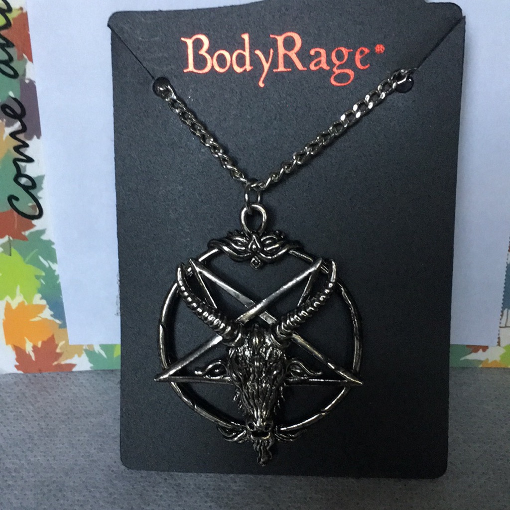 Nwt Baphomet Pentagram Pendant Necklace